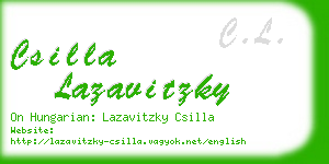csilla lazavitzky business card